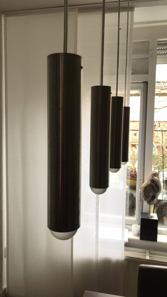 Image 1 of lampada da soffitto in acciaio inox del marchio di design zahl