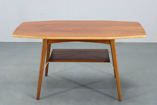 Table basse danoise en teck et chêne des années 1960