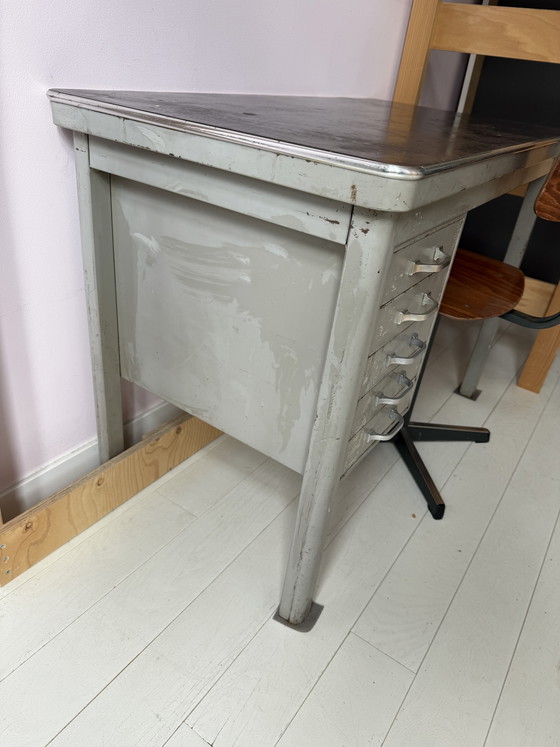 Image 1 of Vintage Gispen junior desk including school chair