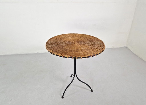 Rattan and Iron Table, 1970s