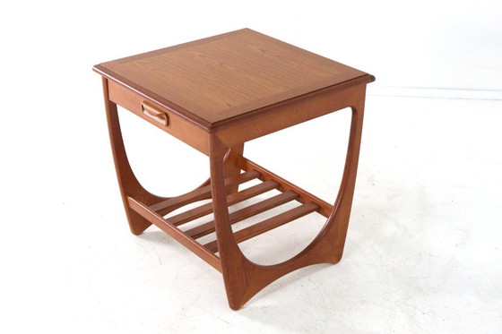 Image 1 of G Plan side table with pull-out drawer vintage