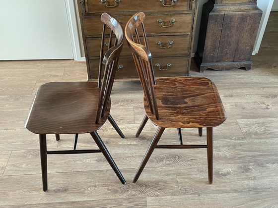 Image 1 of Set di 2 sedie in legno Ironica TON - Design di metà secolo