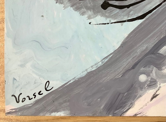Image 1 of Olav Vorsel Original painting on paper.
