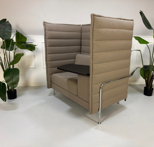 Vitra Alcove Work Sofa Classic Couch Office Grey Brown