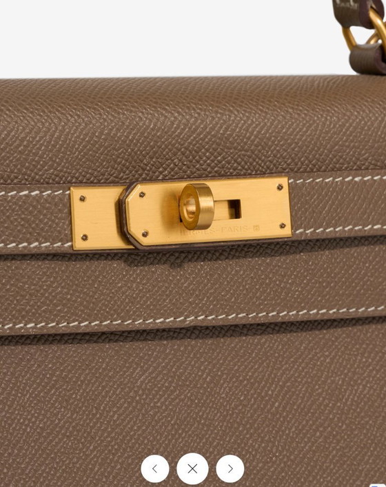 Image 1 of Sac HERMES Kelly 28 en Cuir Étoupe - 103229