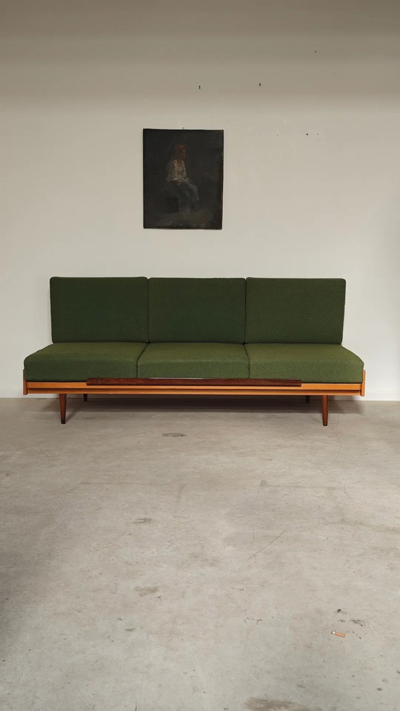 Divano panca pieghevole verde di UP Zavody 1970 – Divani 3 posti, Legno, Mid Century Modern (photo 21 of 24)