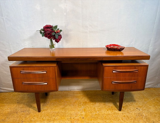 Image 1 of Mid-Century Retro Vintage Teak Desk / Dressing Table by G Plan – Fresco Range 1960.    Designed by Victor Wilkins • Afromosia Ed