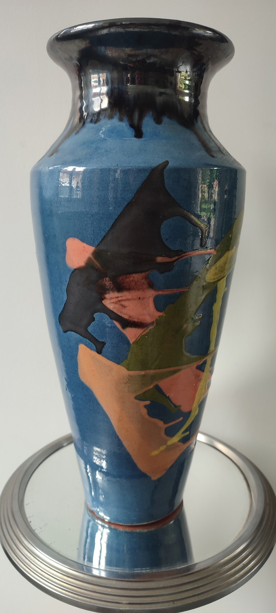 Image 1 of Large ceramic vase of 39 cm Atelier Thomas BUXÓ (1970)