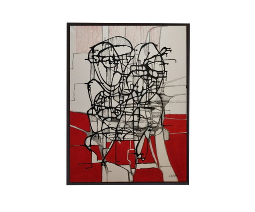 Schilderij - Die Beobachter - Natia Antadze - Xxl - Hedendaagse kunst - 2023