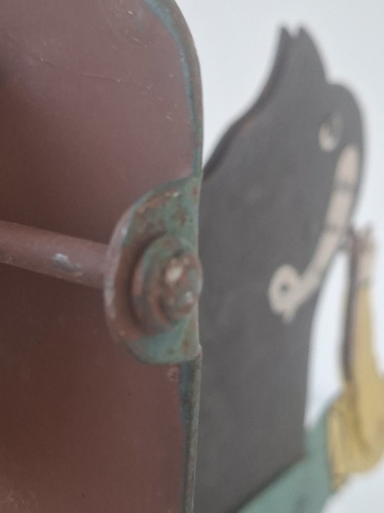 Image 1 of Metallspielzeug – Balancefiguren, Ziehfigur, Rodeo-Clown, 1930er Jahre