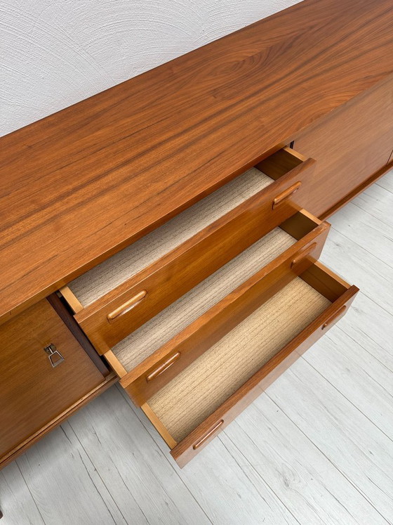 Image 1 of Extra Large 1960s Danish Teak Sideboard – Minimalist Mid-Century Credenza 250 cm