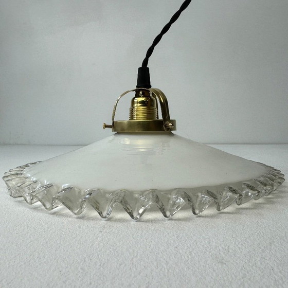 Image 1 of SOSPENSIONE OPALINA D'EPOCA 25 CM