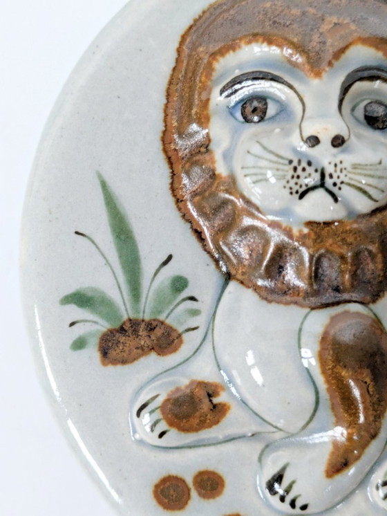 Image 1 of Keramische doos met deksel in Tonala-stijl uit de jaren 70: speels, gesigneerd aardewerk in volkskunststijl.