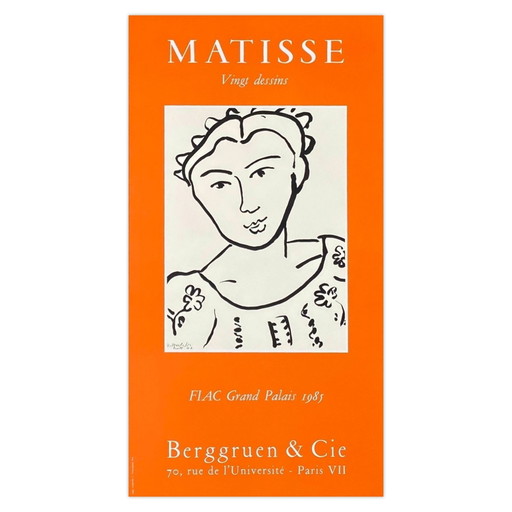 Henri MATISSE Expo - Berggruen et Cie Poster 1985