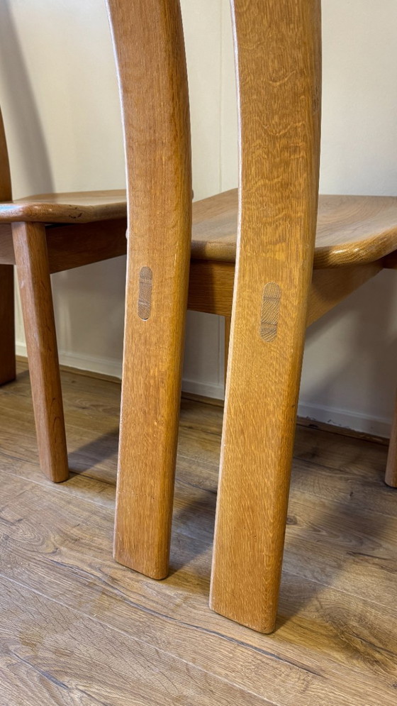 Image 1 of 6x De Puydt eetkamerstoelen, eiken