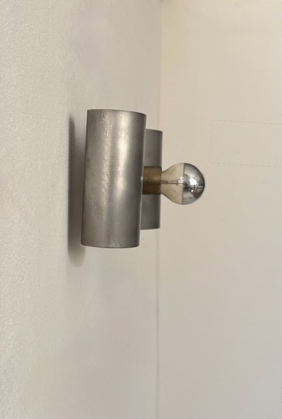 Image 1 of Applique vintage, métal brossé, France, 1970