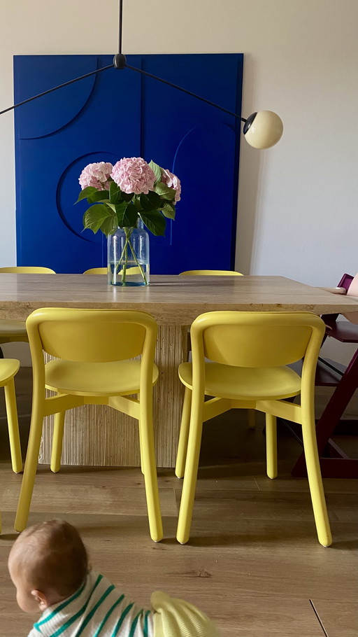 Set of 6 DUM designer chairs - Yellow (zinc yellow)