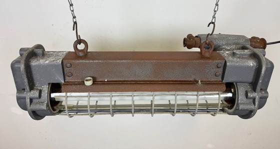 Image 1 of Lampada a sospensione industriale grigia di Elektrosvit, anni '70