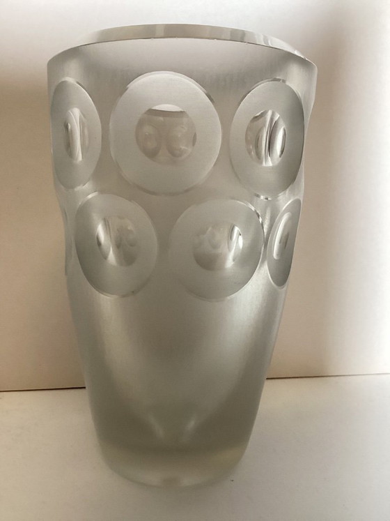 Image 1 of Vase with cut lenses - hand-signed