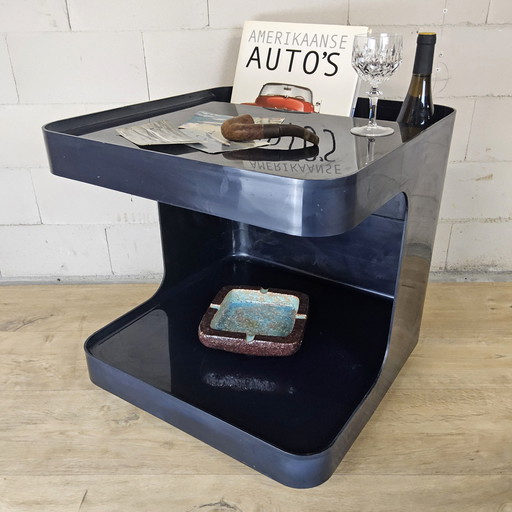 Vintage Itilian design GAME side table Marcello Siard / Collezoni Longata space age bar table / magazine table