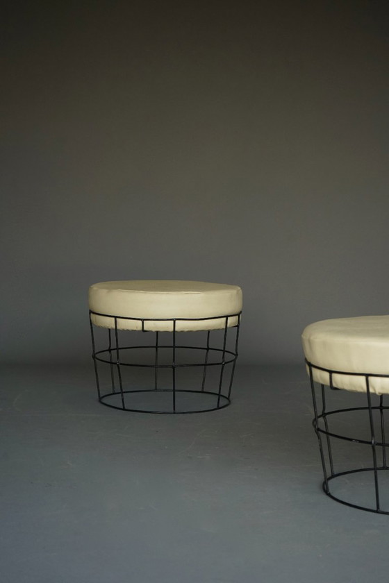 Mid-Century Modern Stools in the style of Panton, 1960s – Metal, Plastic (photo 13 of 14)
