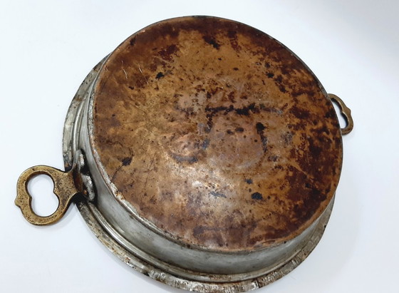 Image 1 of Antique Tinned Copper Roasting Pan
