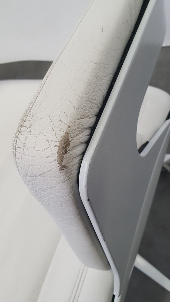 Image 1 of Interstuhl Silver 162S Bürostuhl, weißes Leder, James Bond