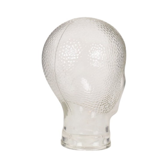Decoratief Vintage Glazen Hoofd Display Etalage Militaria 26cm – Decoratieve objecten, Glass (photo 4 of 12)