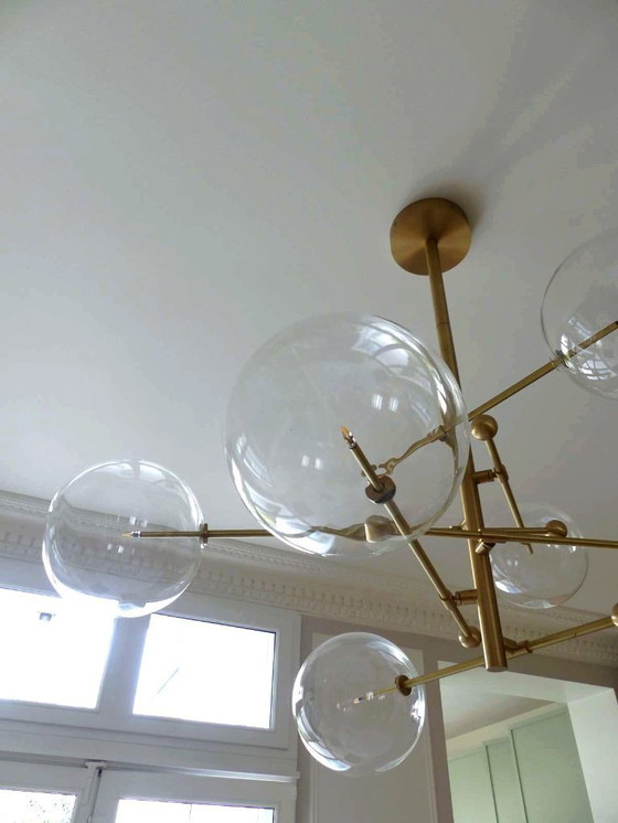 Image 1 of Sospensione in ottone e vetro borosilicato "RD15 6 ARMS" design Schwung