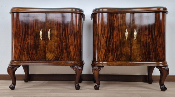 Image 1 of Art-Deco-Nachttische aus Florenz, 1934