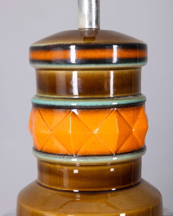 Lampadario vintage anni '60 in ceramica e vetro, design italiano. – Glass (photo 9 of 11)