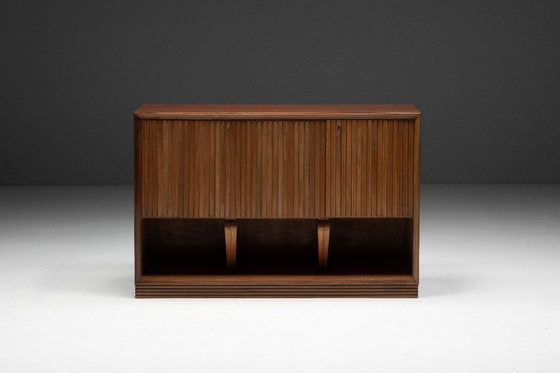 Image 1 of Credenza a doghe modernista, Italia, anni '60