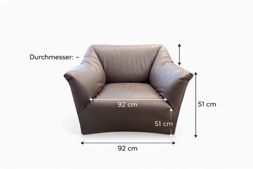 Silla Tentazione de cuero de Mario Bellini para Cassina, años 70