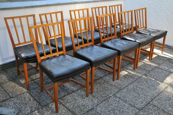 Image 1 of 10 sillas Josef Frank Svenskt Tenn modelo antiguo 620 de madera de nogal