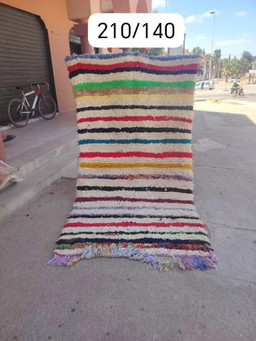 Handgeknoopt Berber kleed wol 210x140cm
