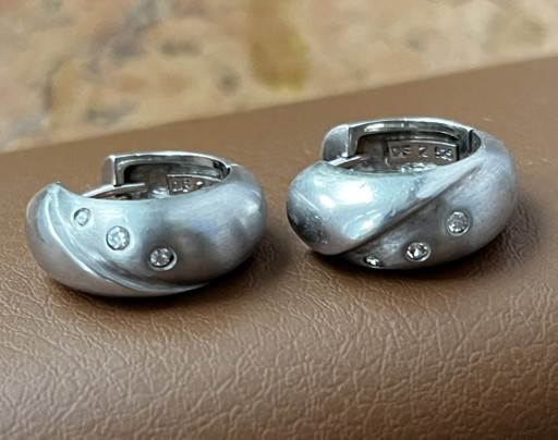 Elegante design oorringen met scharnieren • 925 sterling zilver
