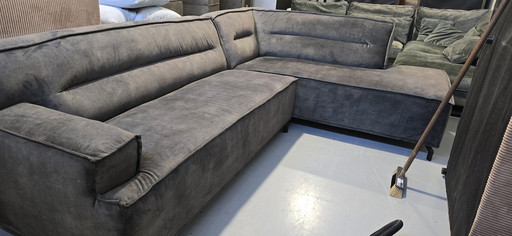 Ecksofa haco Typ costa grüner Samt adore