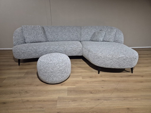 Montel Snake - Hoekbank - Grijs - Zwart - Stof - Nieuw 