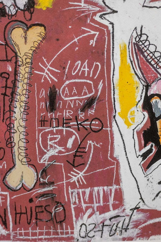 Image 1 of Jean-Michel Basquiat. Serigrafía numerada en color. Década de 1990.