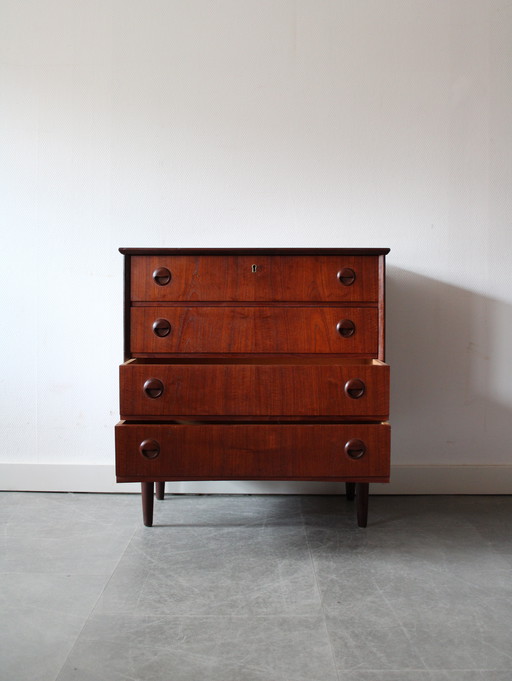 Cassettiera danese vintage in teak