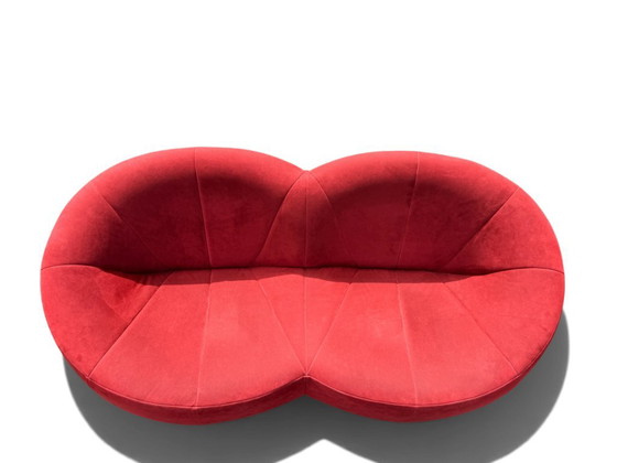 Pierre Paulin Pumpkin Sofa 2-Seater – Ligne Roset, Red Alcantara (Space Age Design) – 2 seaters, Velvet (photo 8 of 22)