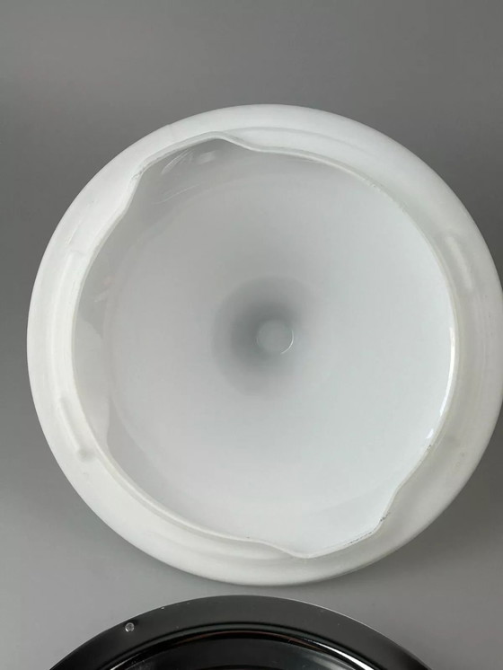 Image 1 of 60s 70s ceiling lamp wall lamp by Limburg Leuchten Germany glass chrome