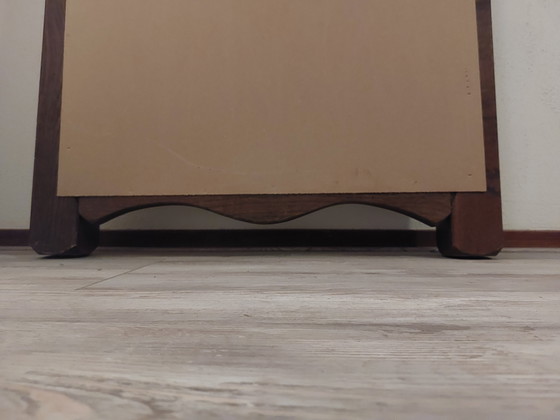 Image 1 of Wood Solid Mirror With 2 Sturdy Hanging Hooks