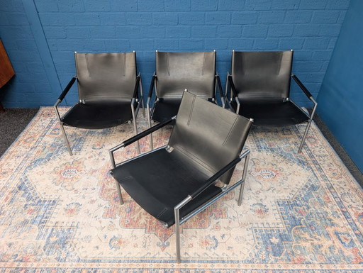 4x SZ02 fauteuil, Martin Visser voor 't Spectrum, jaren 60