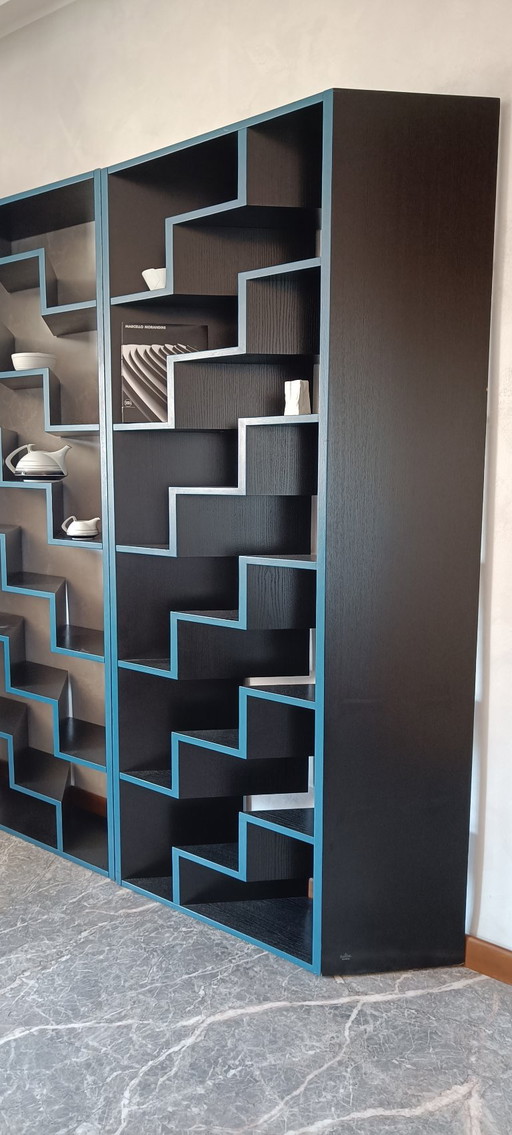 Paar Eckbücherregale von Morandini für Rosenthal, 1984 – boekenkasten, Wood (photo 2 of 5)