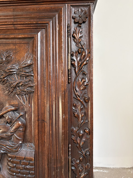 Image 1 of Breton 19th-Century Antique Cabinet
