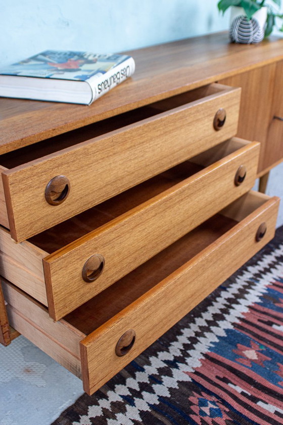 Image 1 of Vintage teak sideboard, chest of drawers, lowboard, Danish 1960s