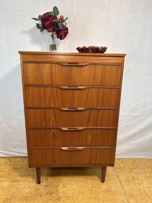 Mid-Century Retro Vintage Teak Chest of Drawers by Stonehill 1960–1970  Stylish Storage | British Craftsmanship |Timeless Design