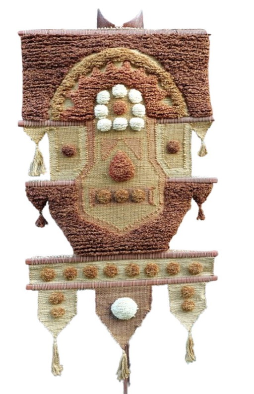 DON FREEDMAN Entwurf 1970 Wandteppich Naturtextil
