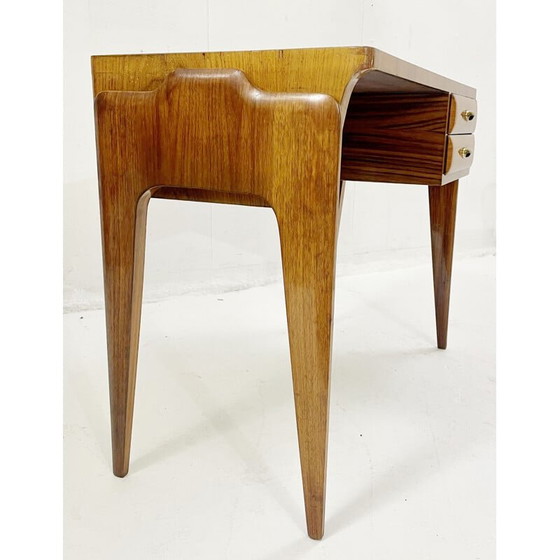 Image 1 of Vintage desk in wood and brass, Italy 1950s